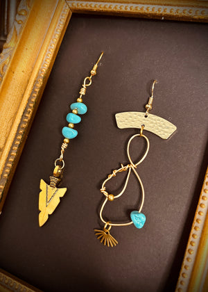 "Aria E" Earrings - Turquoise