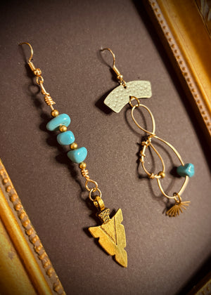 "Aria E" Earrings - Turquoise