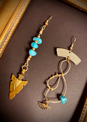 "Aria E" Earrings - Turquoise