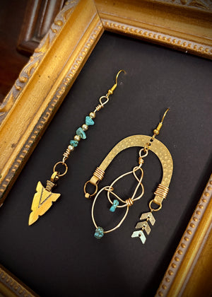 "Aria F" Earrings - Turquoise