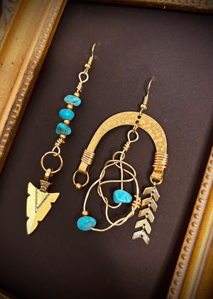 "Aria G" Earrings - Turquoise