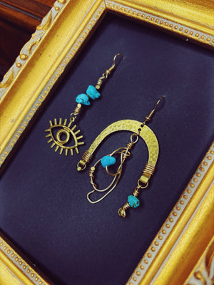 "Aria L" Earrings - Turquoise