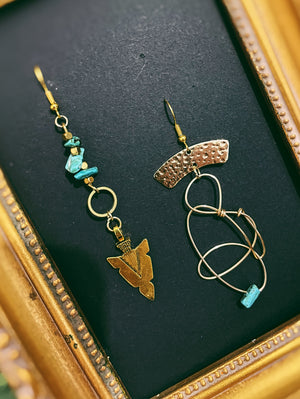 "Aria A" Earrings - Turquoise