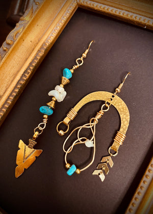 "Isla Aria D" Earrings - Pearl Turquoise