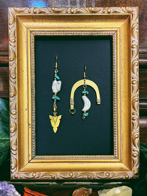 "Isla Aria A" Earrings - Pearl Turquoise