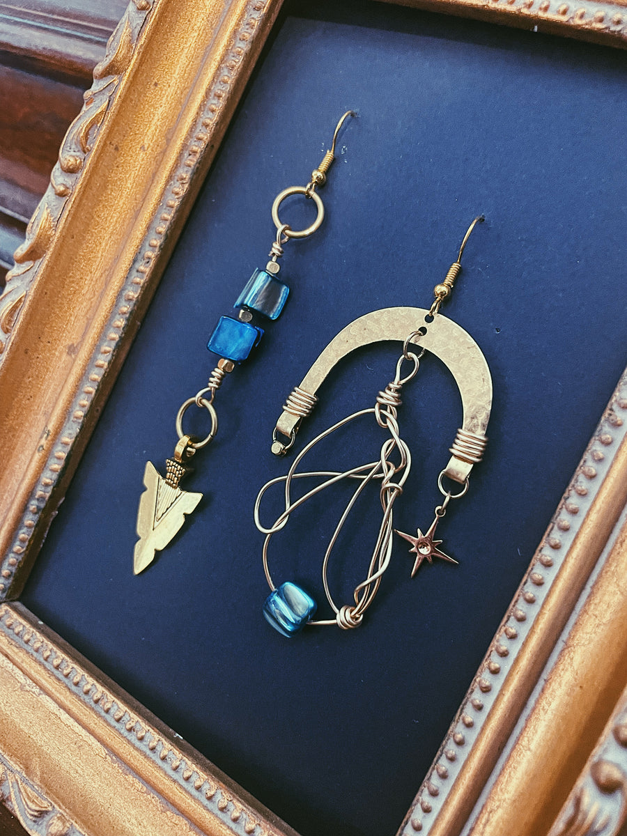 "Layla C" Earrings - Blue Mother of Pearl