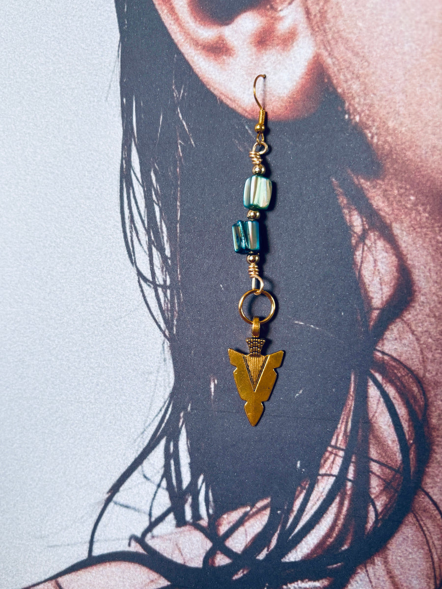 LAYLA I | Blue Mother of Pearl Earrings