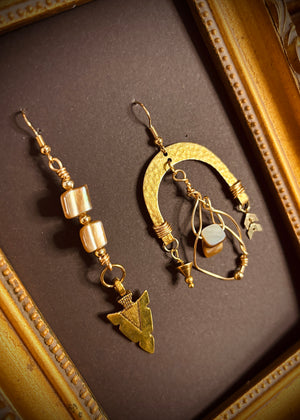 "Mya B" Earrings - Brown Mother of Pearl