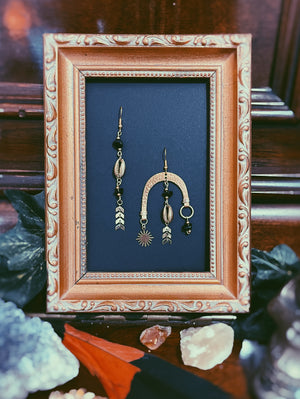 "Nyx D" Earrings - Obsidian