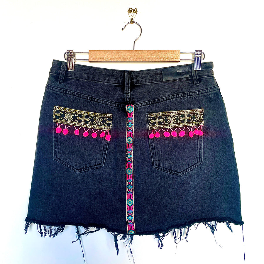 Art Skirt - Denim Arrows