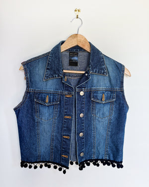 "Cali" Art Jacket Vest - Dark Blue