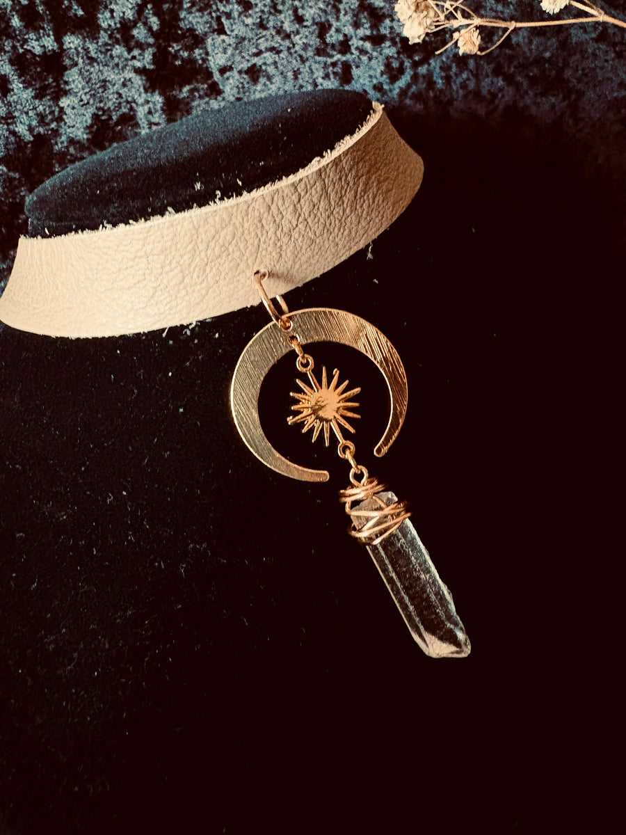 The StarMoon Crystal Choker (Tan)